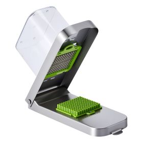 Vegetable Chopper, Food Veggie Cutter with 3 Stainless Steel Blades, Onion Slicer with Container