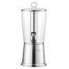 Beverage Dispenser, 2.1 Gallon Drink Dispenser for Parties, Stainless Steel + Plastic Juice Dispensers with Spigot Ice Chamber