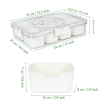 Portable divider plates with lids and handles, suitable for parties, snack boxes, food containers, and vegetable trays (white).