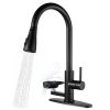3-in-1 Kitchen Faucet with 3-Color LED Temperature Display, Press-Type Glass Rinser, High-Arc Pull-Down Sprayer, 3 Spray Modes