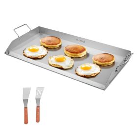 Stainless Steel Griddle, 32x16 inch Universal Flat Top Rectangular Plate, Gas Grill Griddle for BBQ Grill, Teppanyaki