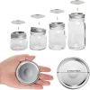 100 Piece Can Lid; Regular Mouth Split Mason Jar Lid (70mm Silver)
