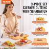 Cutting Board, 3 Pieces, Premium Versatile Bamboo Cutting Board with Food-Grade Oil and Juice Groove