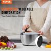 Stainless Steel Salad Spinner, 4.75Qt, One-handed Easy Press Large Vegetable Dryer Washer, Lettuce Cleaner and Dryer with 304 Stainless Steel Bowl