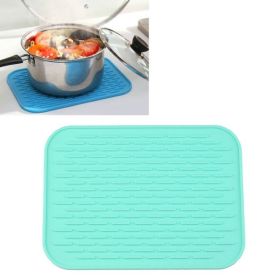 Household European Pot Pad Table Waterproof Phone Pad (Color: Sky Blue, Type: Insulation Mat)