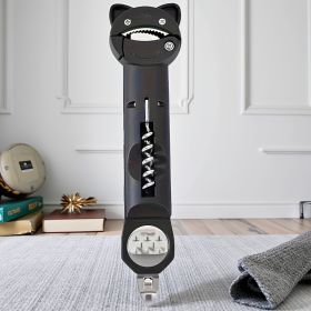 4-in-1 And 5-in-1 Can Openers And Bottle Openers, Suitable For Seniors With Arthritis And Hand Weakness (Color: black)