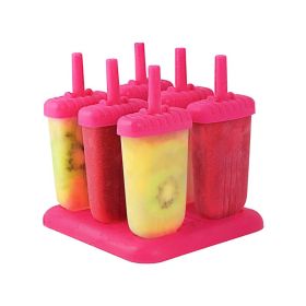 Reusable Plastic Popsicle Mold For Homemade Iced Snacks (Color: Hot Pink, Type: Kitchen Supplies)